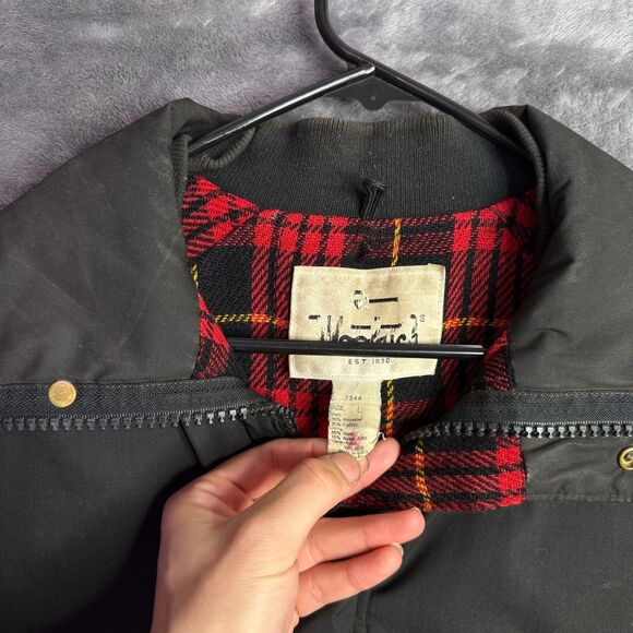 Vintage Woolrich Barn Field Coat Wool Flannel Lining Size XX-Large Black - Picture 3 of 10